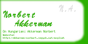 norbert akkerman business card